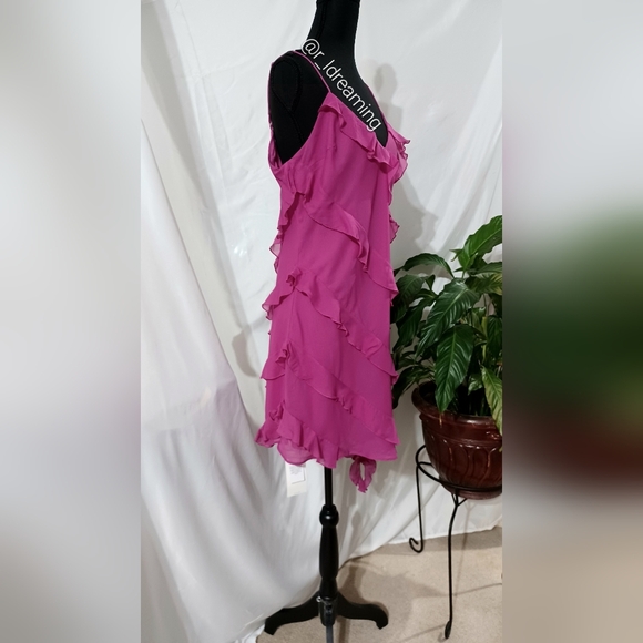 NWT All-Over Ruffle Mini Dress Size Large in Pink by Abercrombie & Fitch - Picture 6 of 8